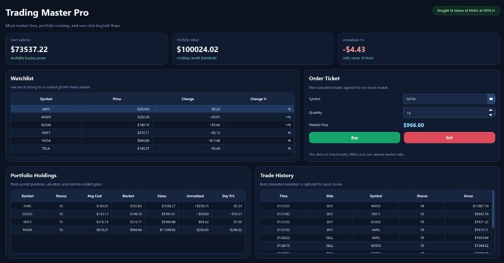 Trading App preview